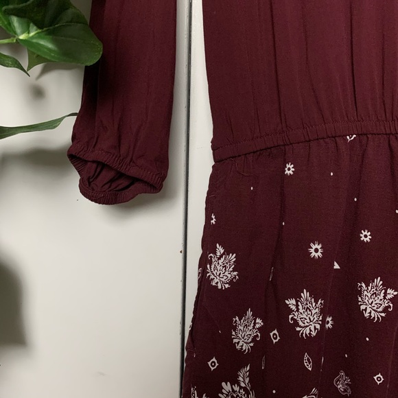 Maroon Loose/Free-fitting Romper - Picture 13 of 15